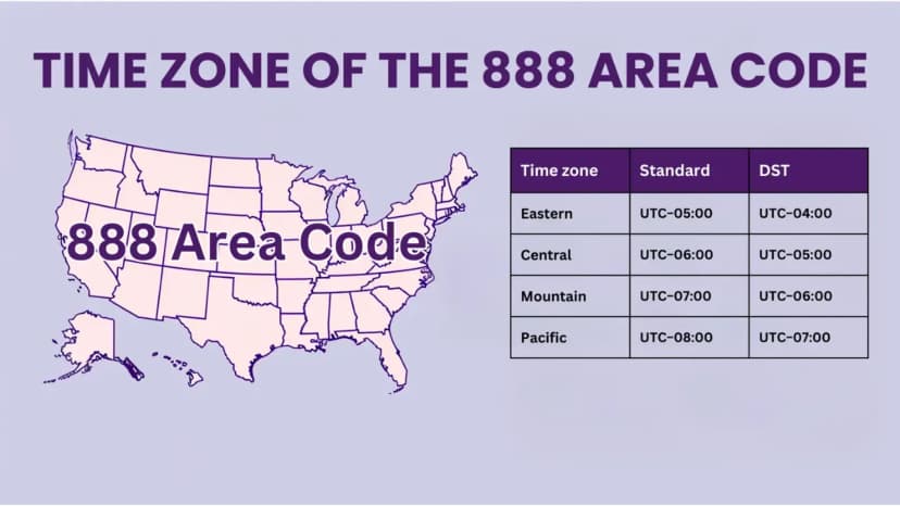 Tijdzone van het netnummer 888