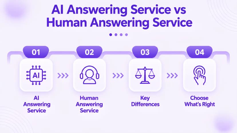AI answering service vs human service