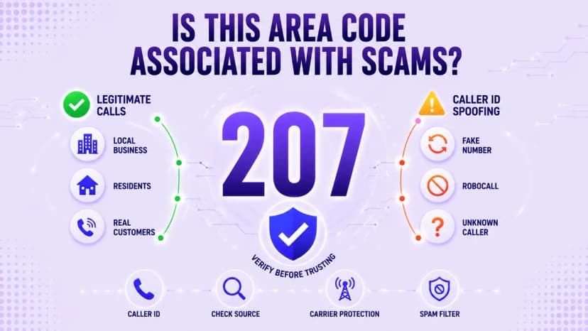 Diagram waarin legitieme netnummeroproepen van 207 van inwoners en bedrijven uit Maine worden vergeleken met de risico's van nummerherkenning en robocall
