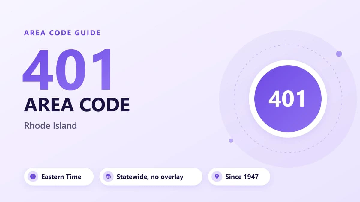 401 Alan Kodu: Rhode Island Konumu ve Saat Dilimi