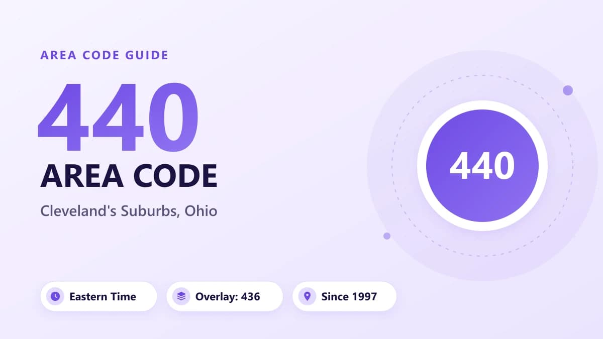 440 Alan Kodu: Cleveland's Banliyöleri, Ohio Konumu ve Saat Dilimi