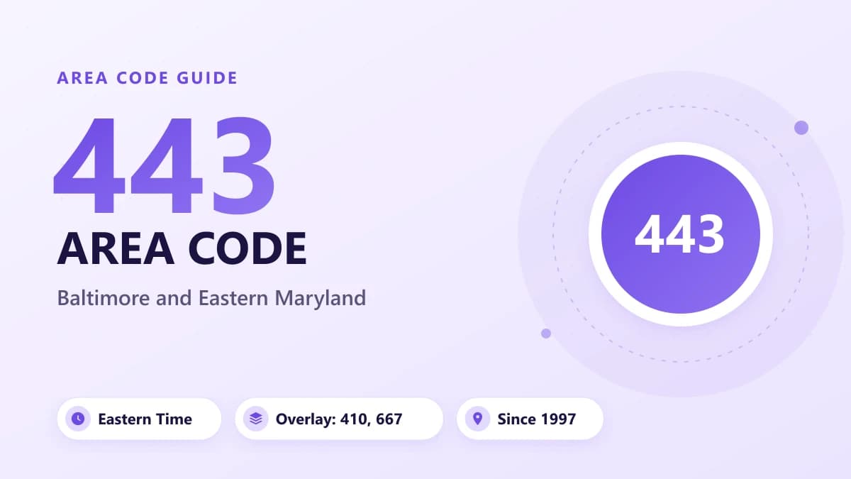 443 Alan Kodu: Baltimore ve Doğu Maryland Konumu ve Saat Dilimi