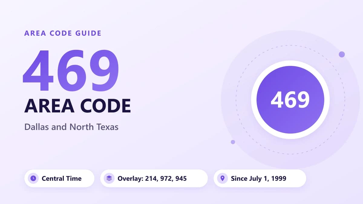 469 Alan Kodu: Dallas, Teksas Konum ve Saat Dilimi