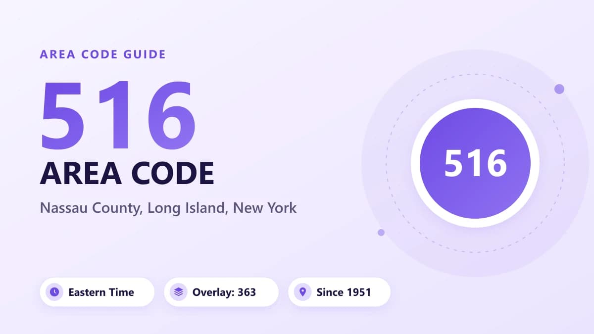 516 Alan Kodu: Nassau County, Long Island Konumu ve Saat Dilimi