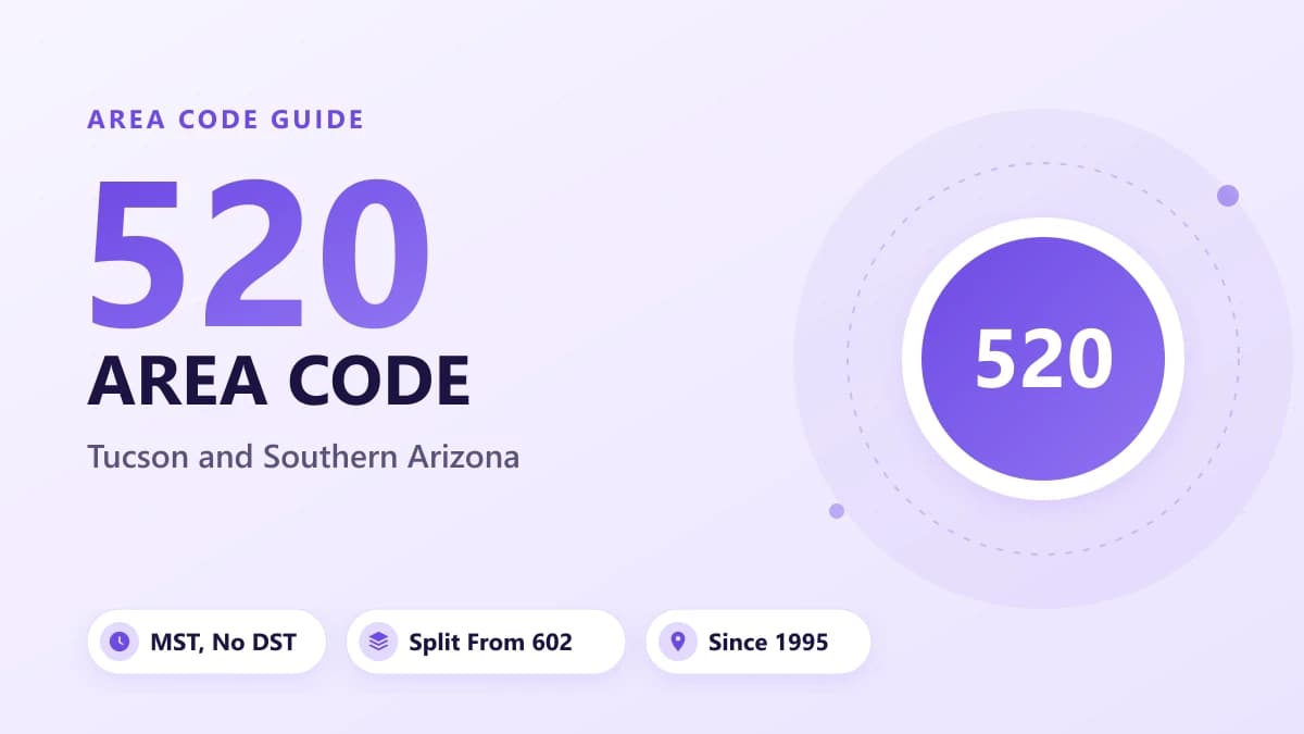 520 Alan Kodu: Tucson ve Güney Arizona Konum ve Saat Dilimi