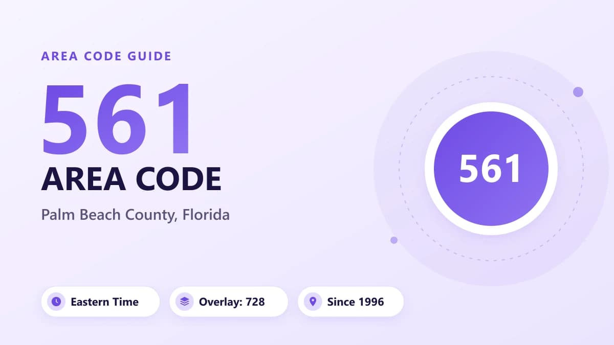 561 Alan Kodu: Palm Beach County, Florida Konum ve Saat Dilimi