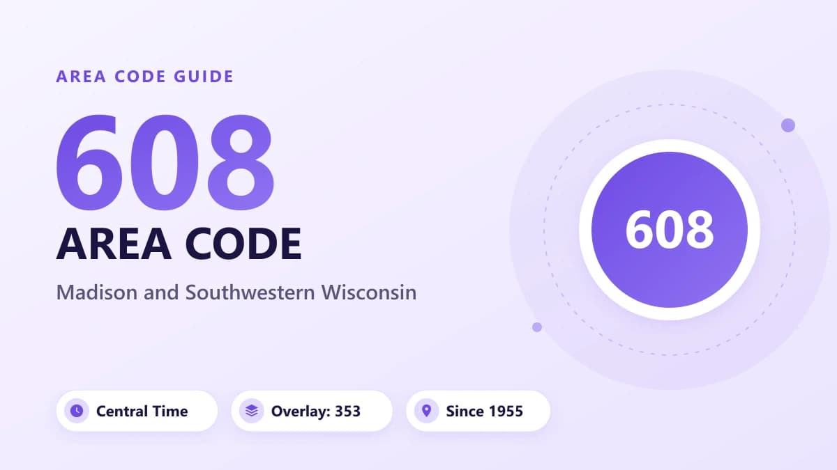 608 Alan Kodu: Madison ve Güneybatı Wisconsin