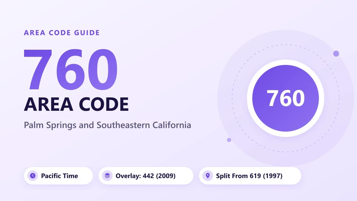 760 Alan Kodu: Palm Springs ve Güneydoğu Kaliforniya