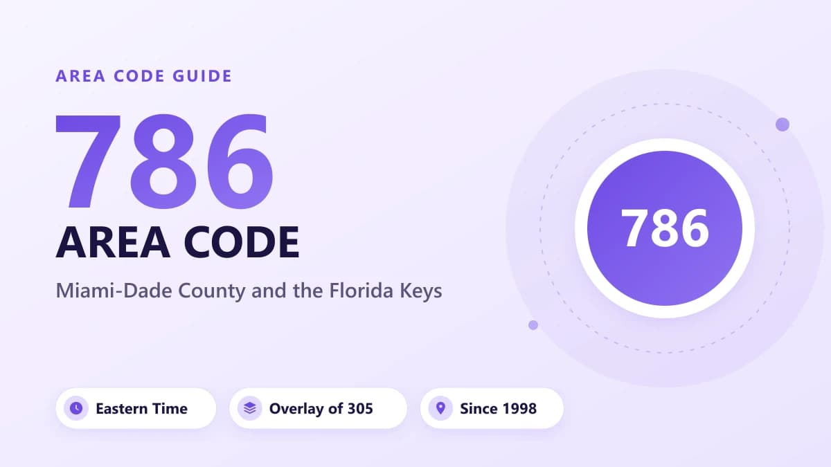 786 Alan Kodu: Miami, Florida Konumu ve Saat Dilimi