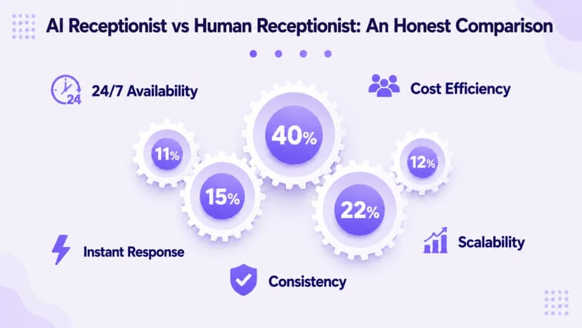 AI receptionist vs human receptionist