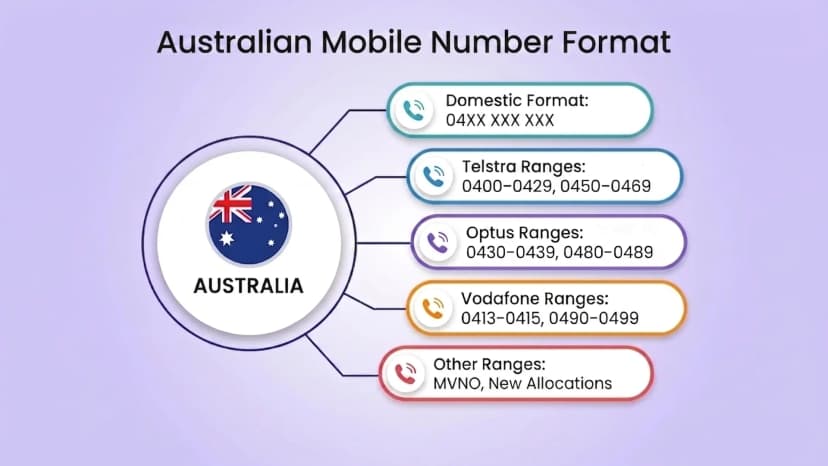 Australische mobiele nummernotatie