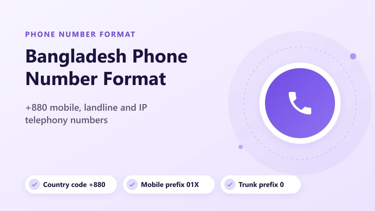 Bangladeş Telefon Numarası Formatı ve +880 Sanal Numaralar