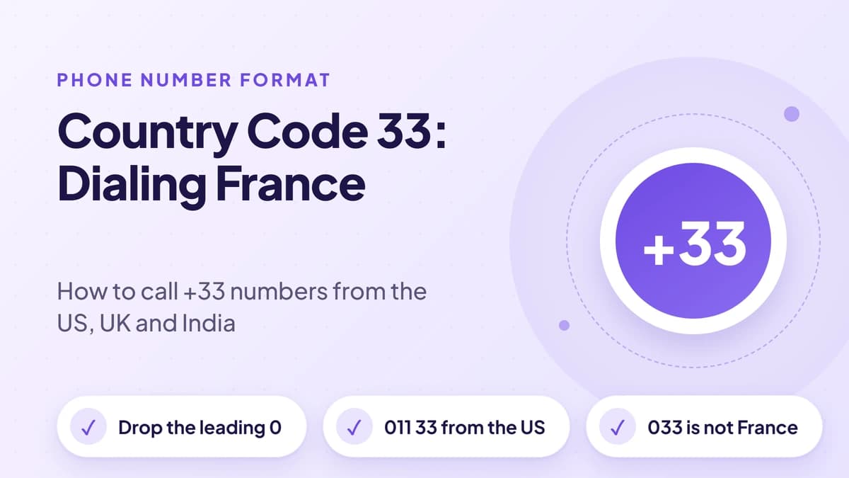 Country Code 33: Which Country Uses +33 and How to Dial It