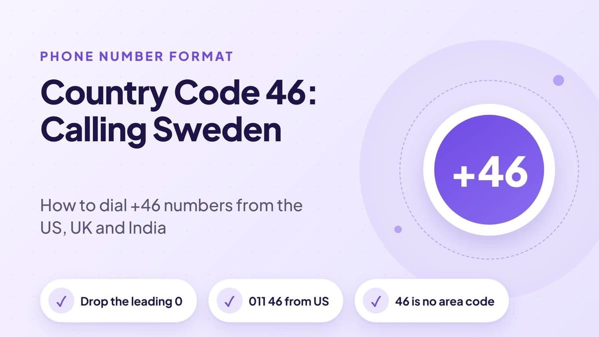Ländervorwahl 46: So rufen Sie Schweden aus den USA an und wählen +46-Nummern