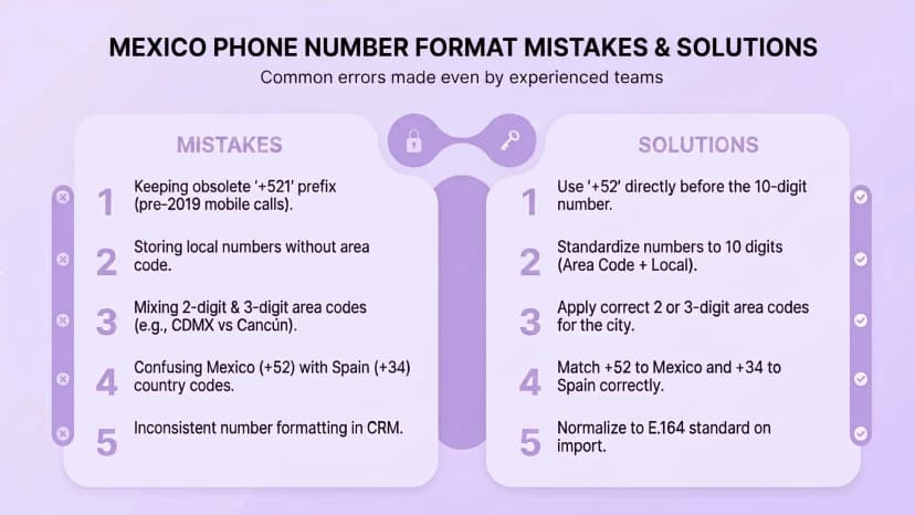 멕시코 전화번호 실수