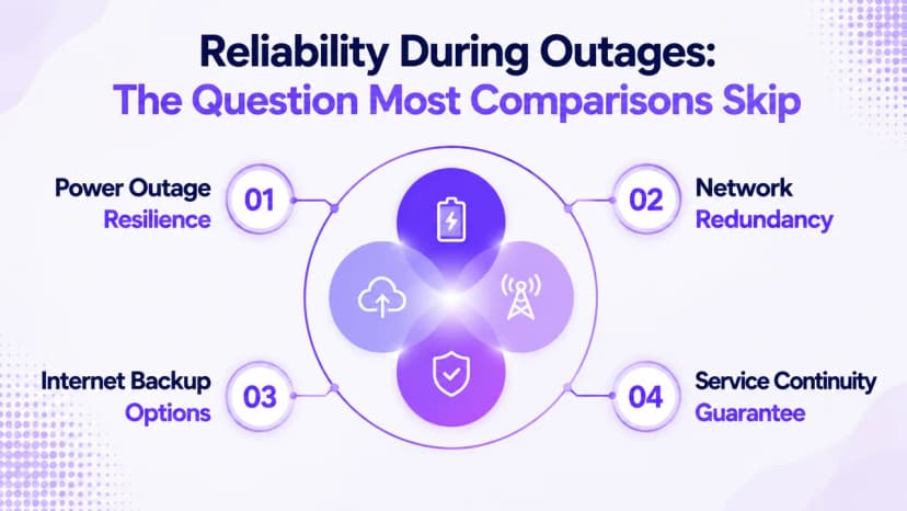 Phone uptime during a power or internet outage — VoIP vs landline reliability