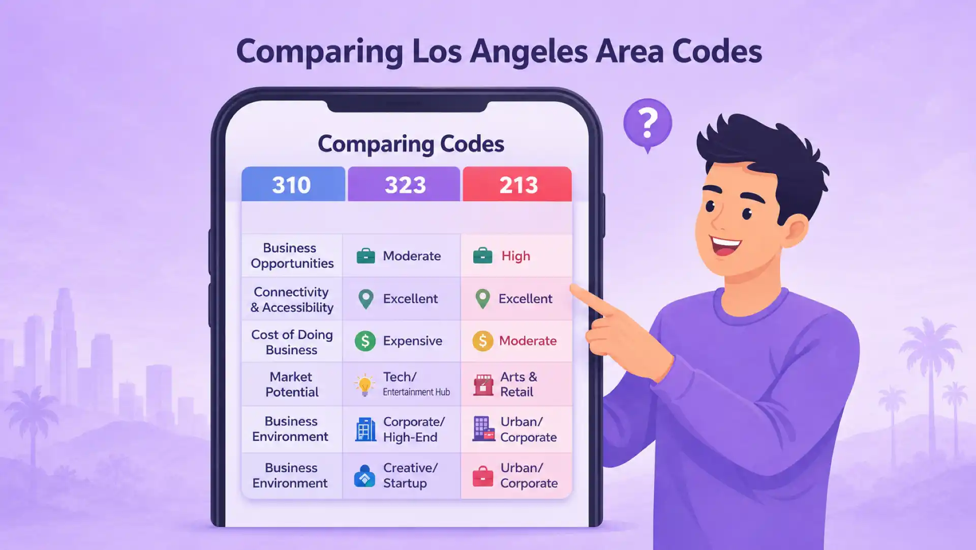 Jämför Los Angeles riktnummer