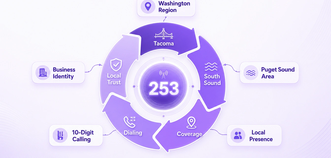 Jaki jest numer kierunkowy 253 — zasięg w regionie Waszyngton, Tacoma, na południu Puget Sound