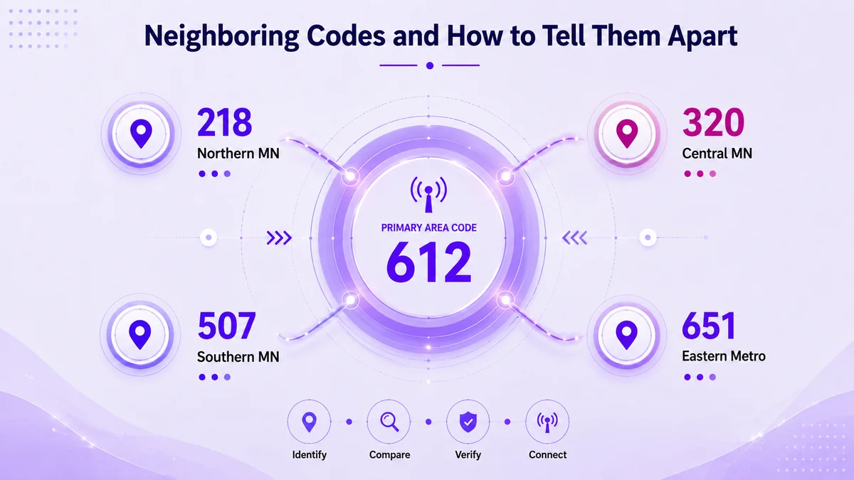 269 ​​지역 코드 근처의 이웃 코드 — 616, 517, 219, 260 및 574 경계