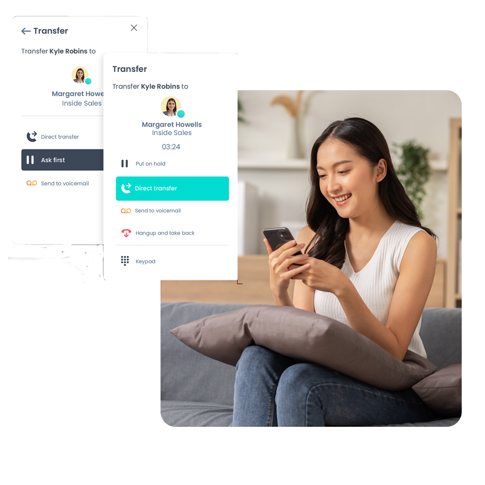 Ringflow's Call Transfer Seamlessly Redirect Calls