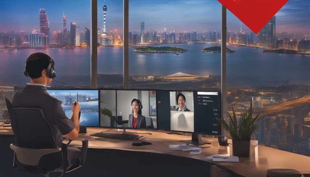making business calls to China