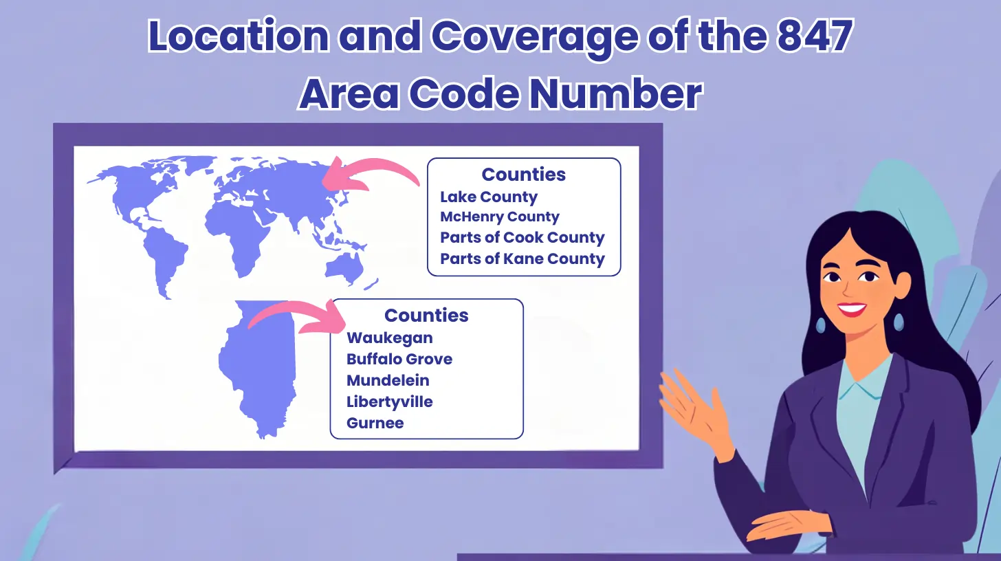 Location and Coverage of the 847 Area Code Number