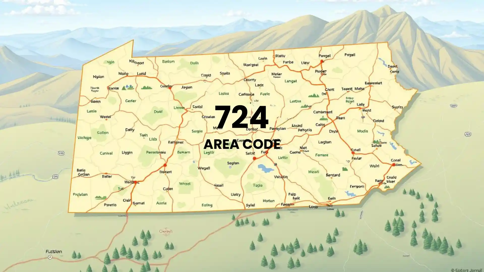 Geographic Coverage of the 724 Area Code