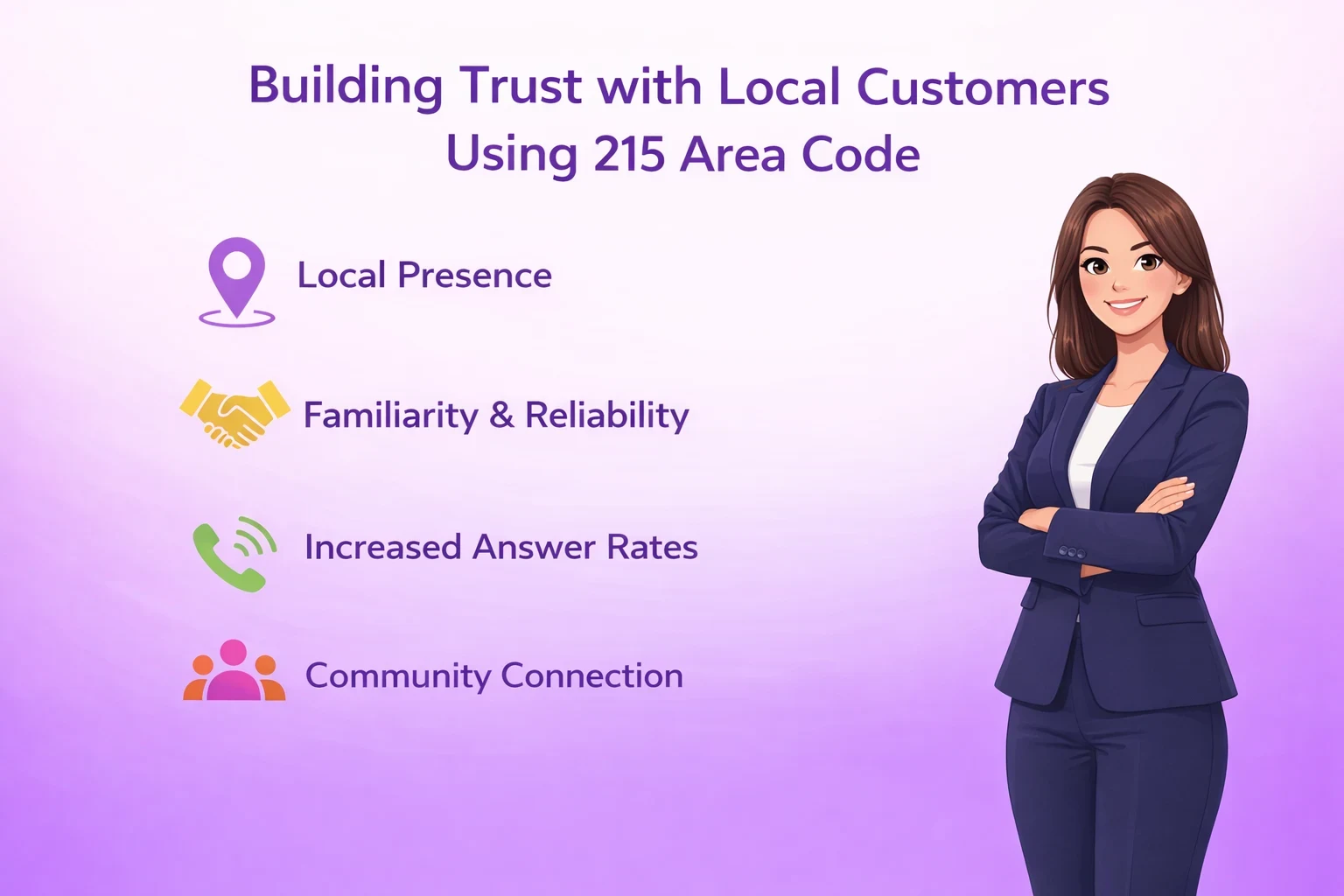 Building Trust with Local Customers Using 215 Area Code