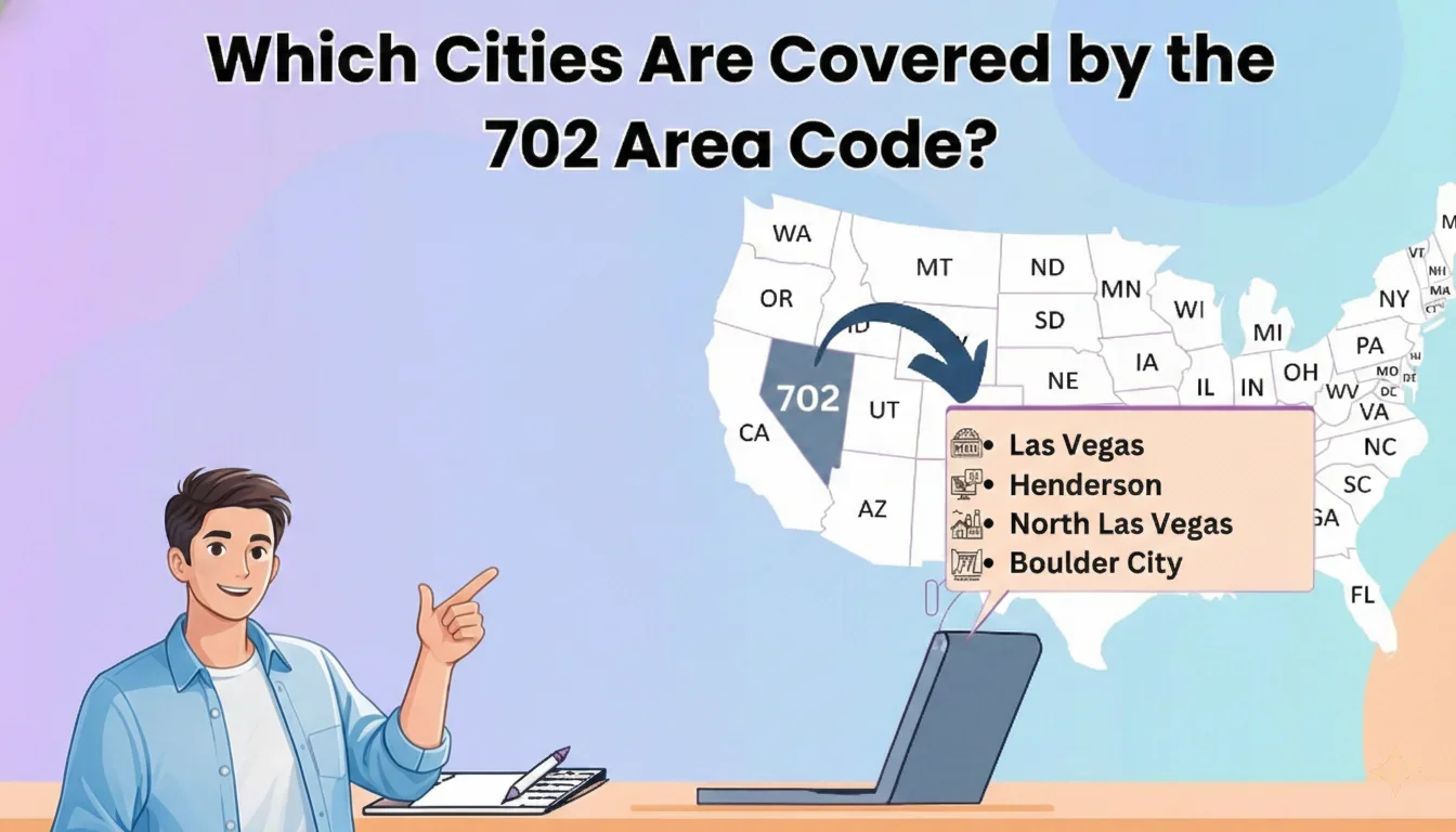 Which cities are coverd by 702 Area Code