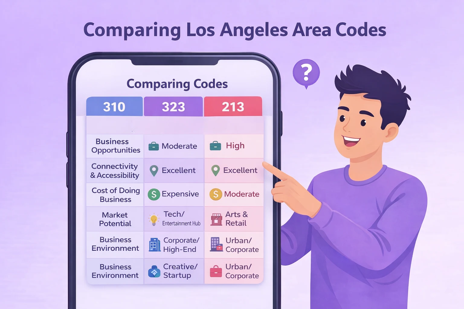 A Comparison of Los Angeles Area Codes