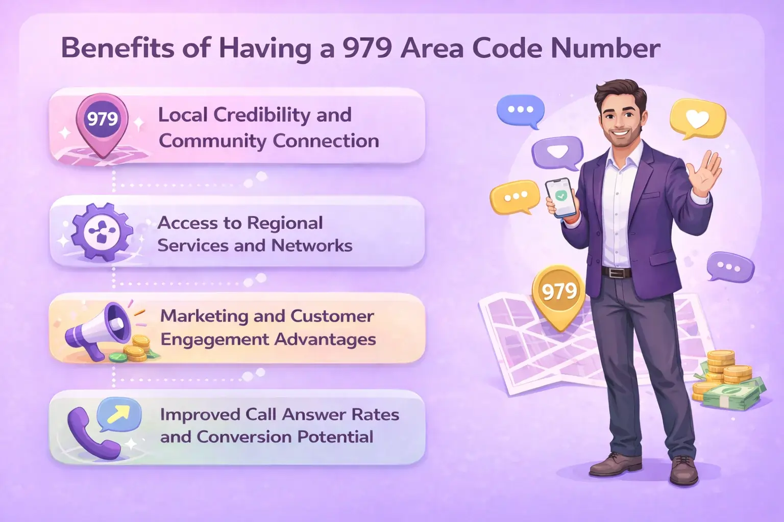 Advantages of Owning a 979 Area Code Number